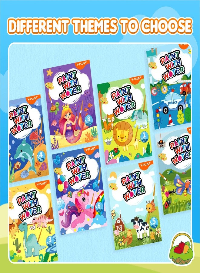 YPLUS Paint with Water Books for Toddlers, Watercolor Painting Paper for Kids Ages, Art Craft Gift for Drawing with Brush Christmas Stocking Stuffers for Kids Toddler - Mermaid - Image 3